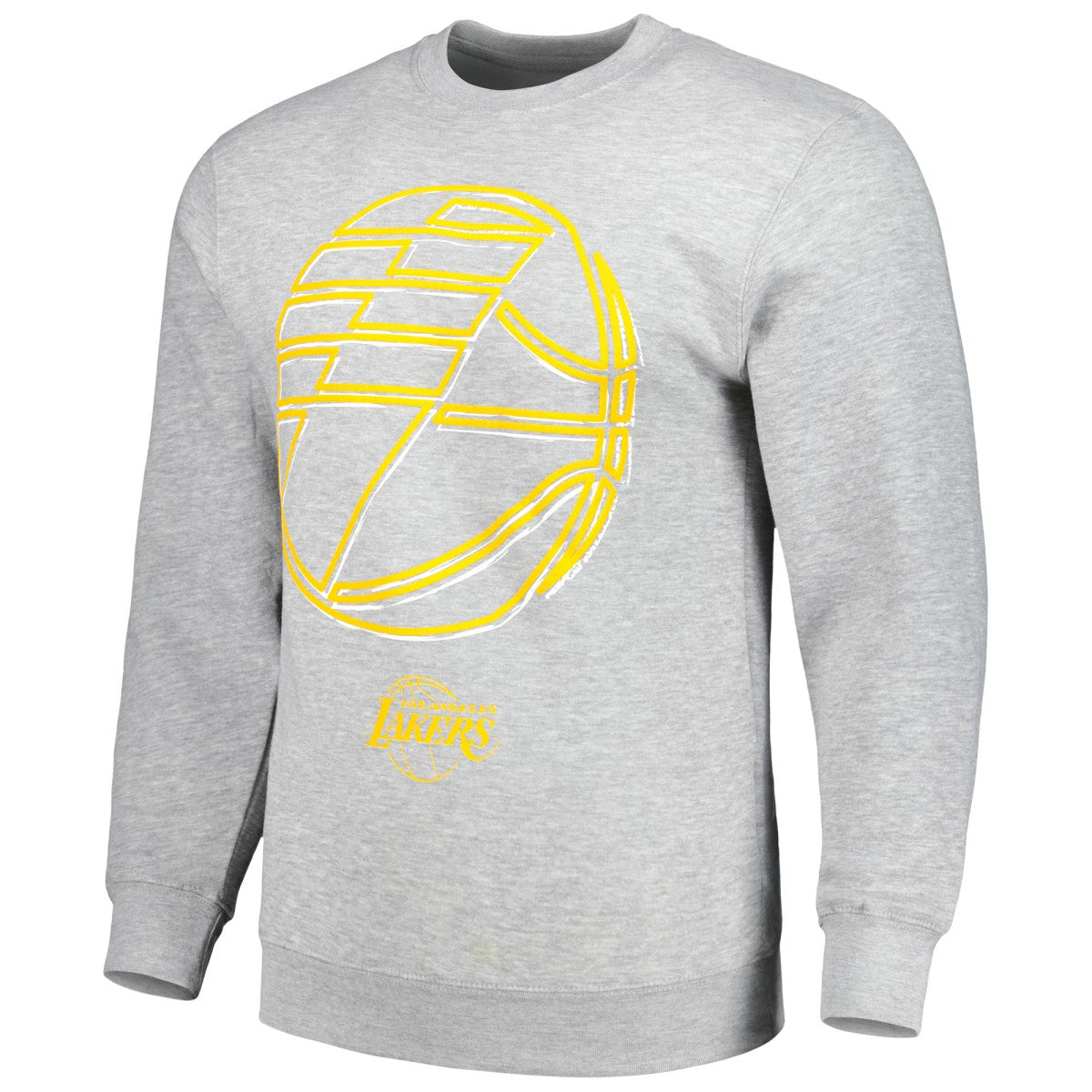 Los Angeles Lakers Stadium Essentials Unisex Element Logo Pop Pullover Sweatshirt Heather Gray - NBA