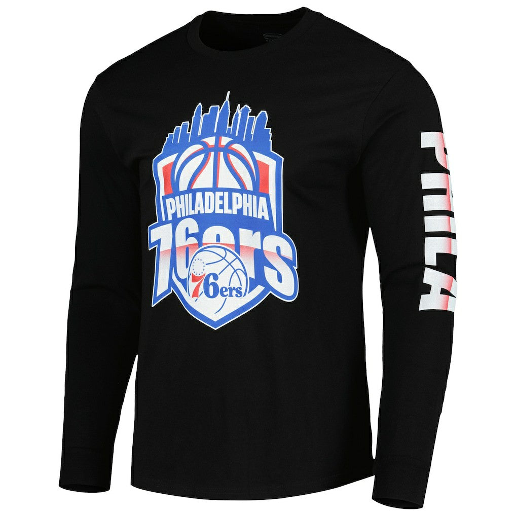 Philadelphia 76ers Stadium Essentials Unisex NBA Crest Long Sleeve T-Shirt Black - NBA