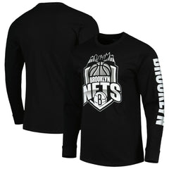 Brooklyn Nets Stadium Essentials Unisex NBA Crest Long Sleeve T-Shirt Black - NBA