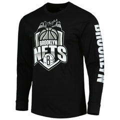 Brooklyn Nets Stadium Essentials Unisex NBA Crest Long Sleeve T-Shirt Black - NBA