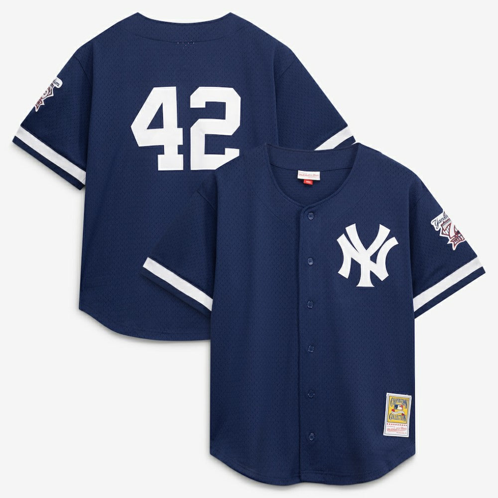 Mariano Rivera New York Yankees Mitchell & Ness Cooperstown Collection Mesh Batting Practice Button-Up Jersey - MLB