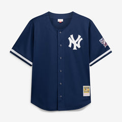 Derek Jeter New York Yankees Mitchell & Ness Cooperstown Collection Mesh Batting Practice Button-Up Jersey - MLB
