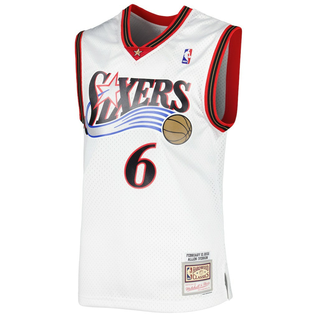 Allen Iverson Philadelphia 76ers 2002/03 Hardwood Classics Swingman Jersey White - NBA