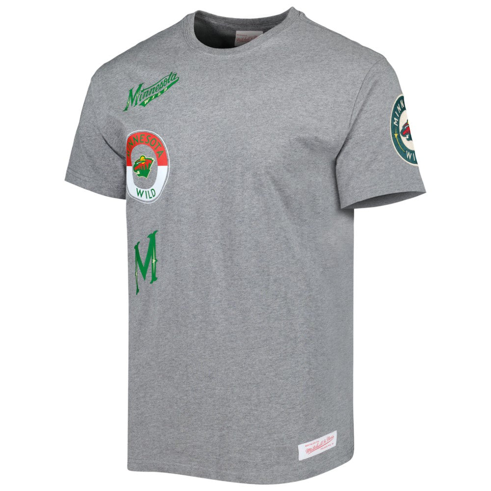Minnesota Wild Mitchell & Ness City Collection T-Shirt - Heather Gray - NHL