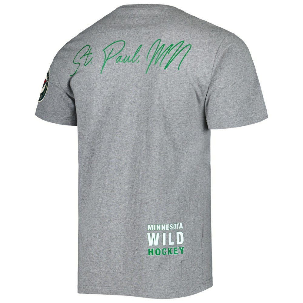Minnesota Wild Mitchell & Ness City Collection T-Shirt - Heather Gray - NHL