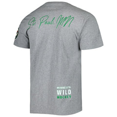 Minnesota Wild Mitchell & Ness City Collection T-Shirt - Heather Gray - NHL