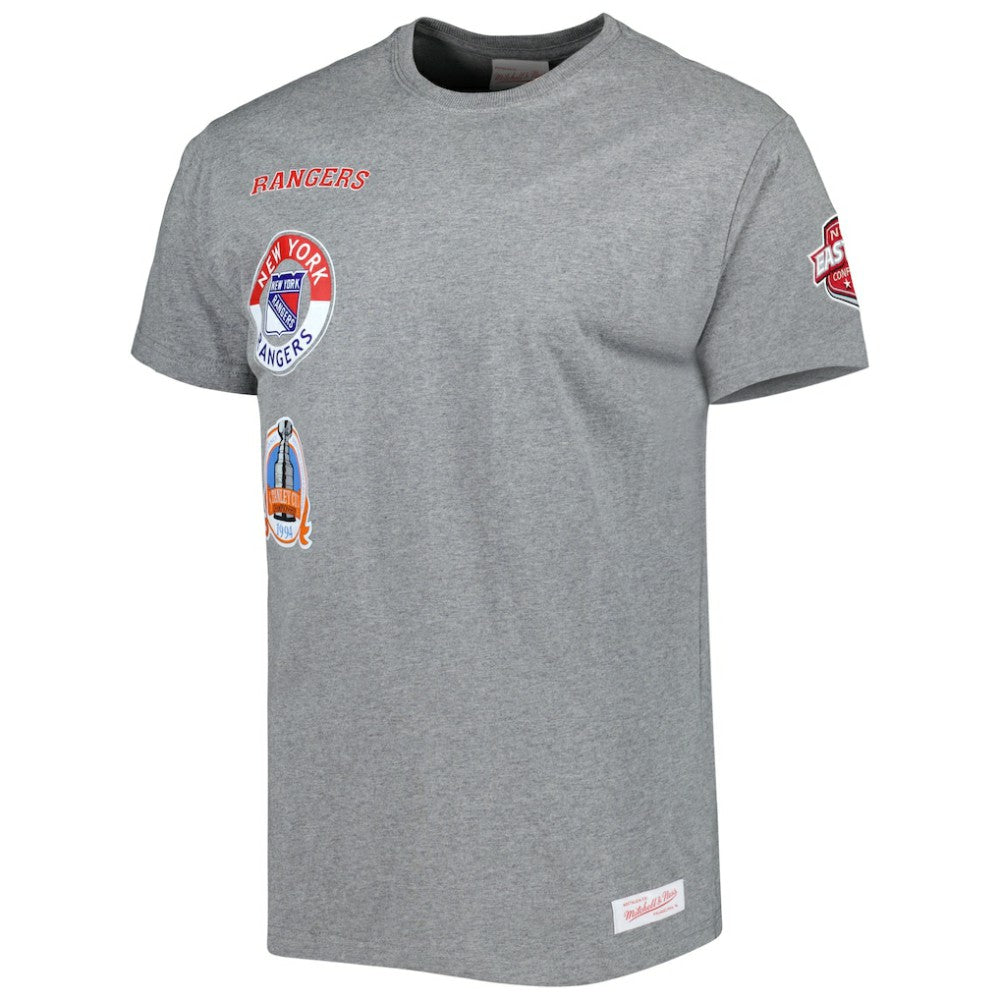 New York Rangers Mitchell & Ness City Collection T-Shirt - Heather Gray - NHL