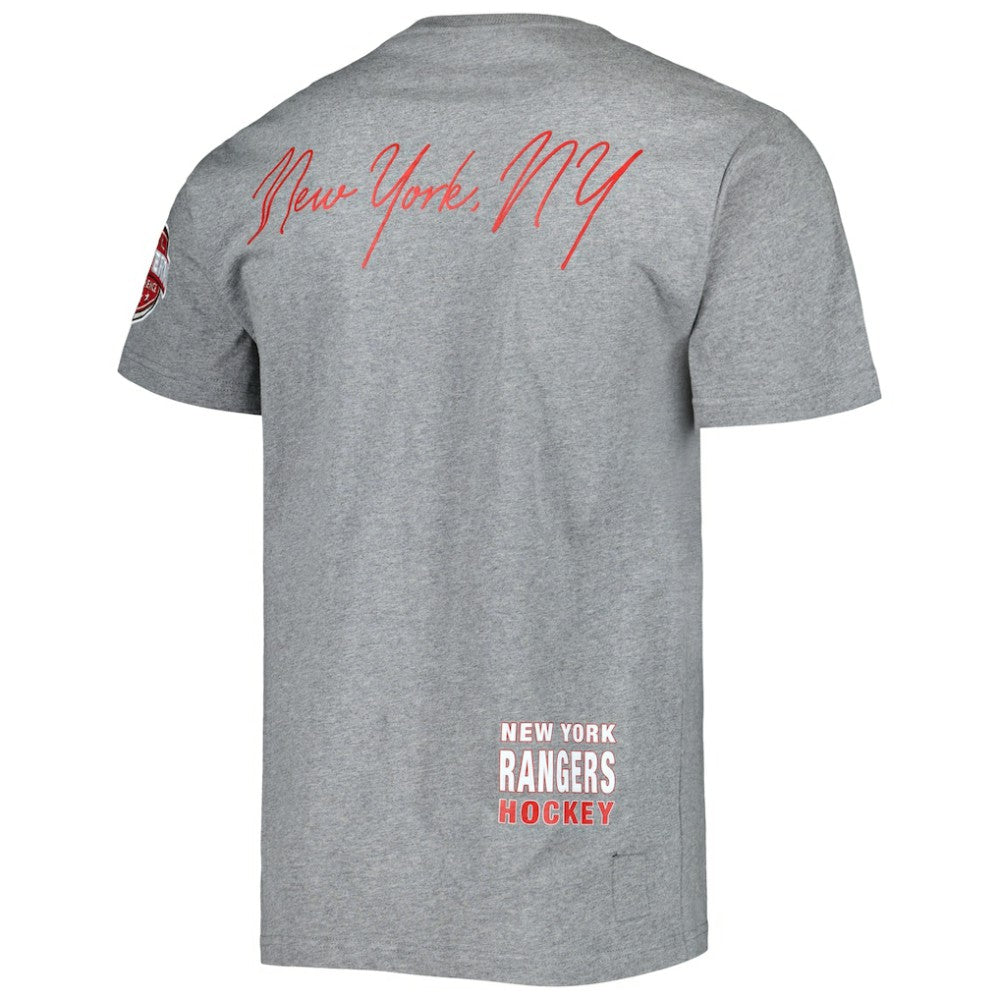 New York Rangers Mitchell & Ness City Collection T-Shirt - Heather Gray - NHL