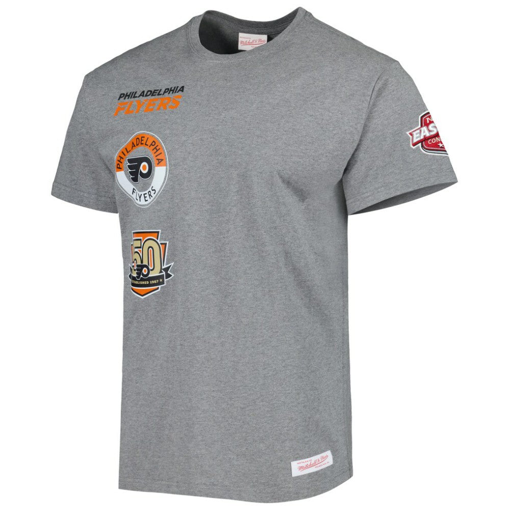 Philadelphia Flyers Mitchell & Ness City Collection T-Shirt - Heather Gray - NHL