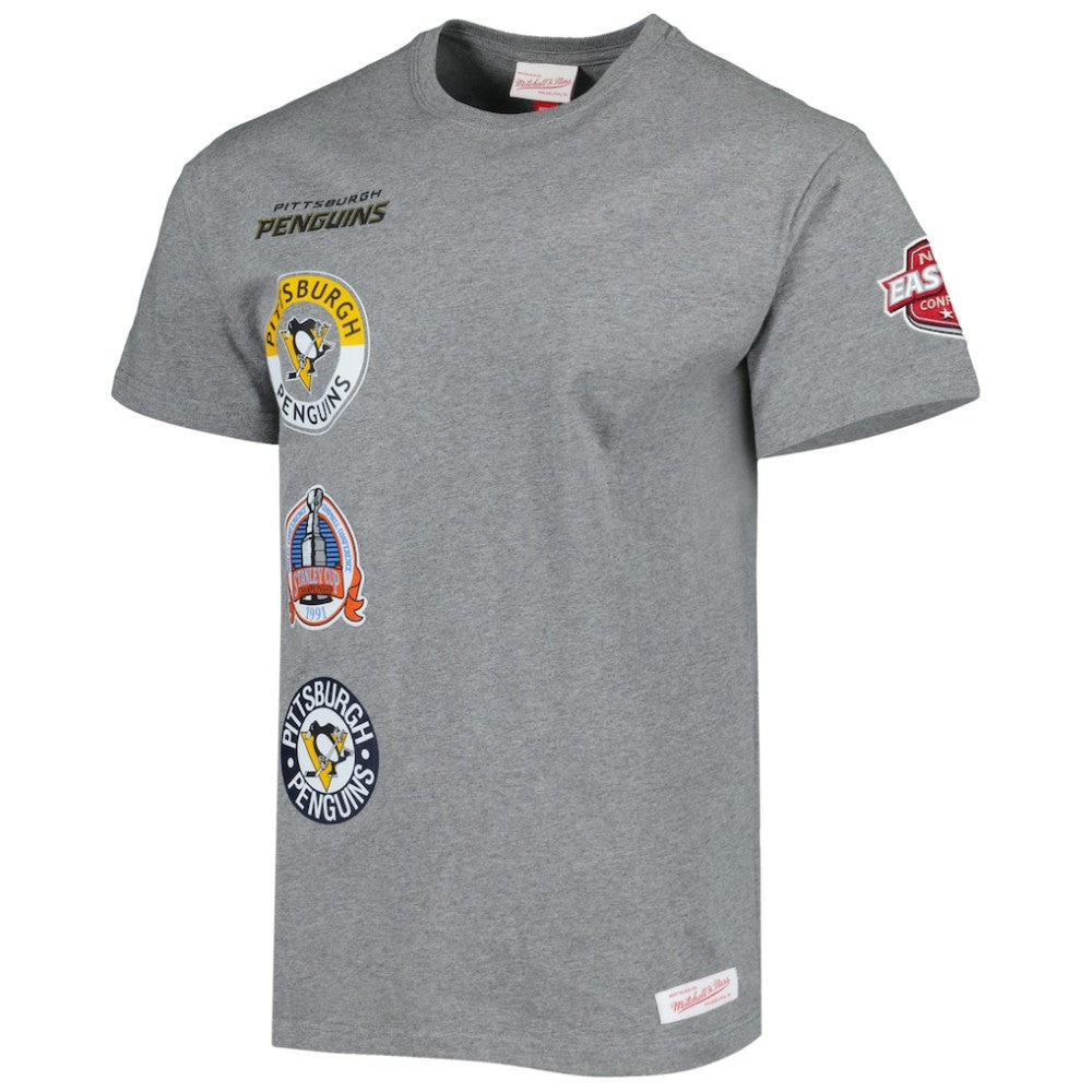 Pittsburgh Penguins Mitchell & Ness City Collection T-Shirt - Heather Gray - NHL