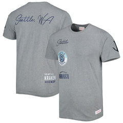Seattle Kraken Mitchell & Ness City Collection T-Shirt - Heather Gray - NHL