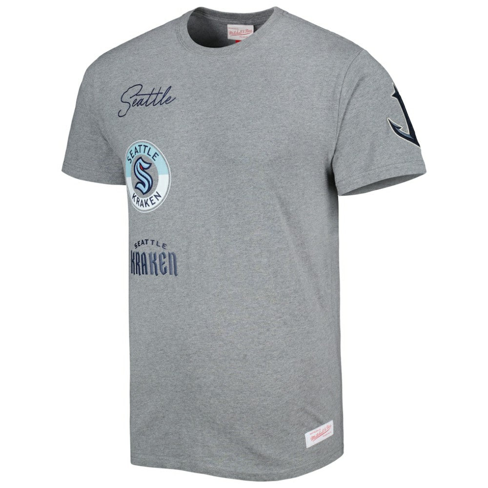 Seattle Kraken Mitchell & Ness City Collection T-Shirt - Heather Gray - NHL