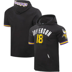 Justin Jefferson Minnesota Vikings Pro Standard Player Name & Number Hoodie T-Shirt Black | NFL