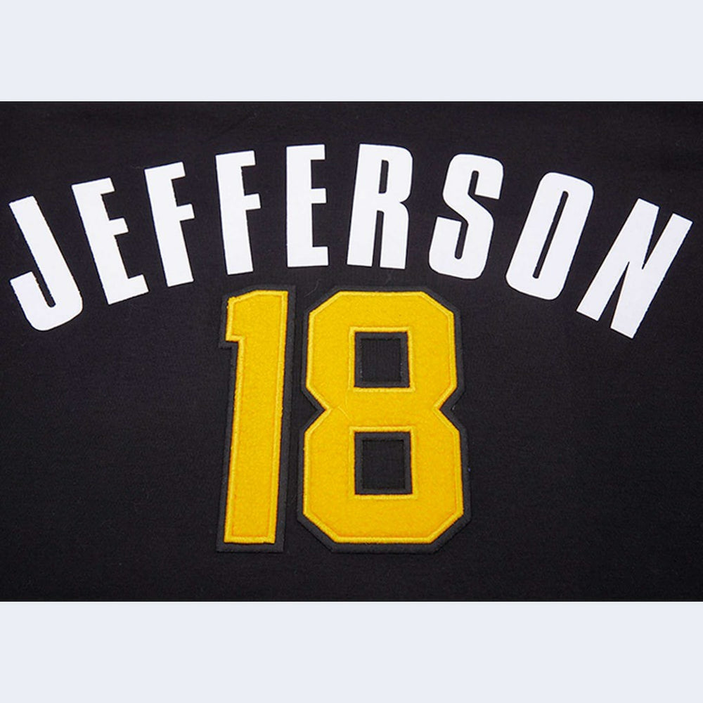 Justin Jefferson Minnesota Vikings Pro Standard Player Name & Number Hoodie T-Shirt Black | NFL