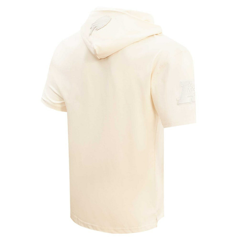 Josh Allen Buffalo Bills Player Name & Number Neutral Short Sleeve Pullover Hoodie Oatmeal | NFL