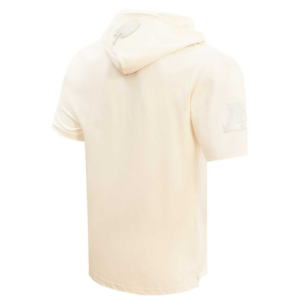 Josh Allen Buffalo Bills Player Name & Number Neutral Short Sleeve Pullover Hoodie Oatmeal | NFL