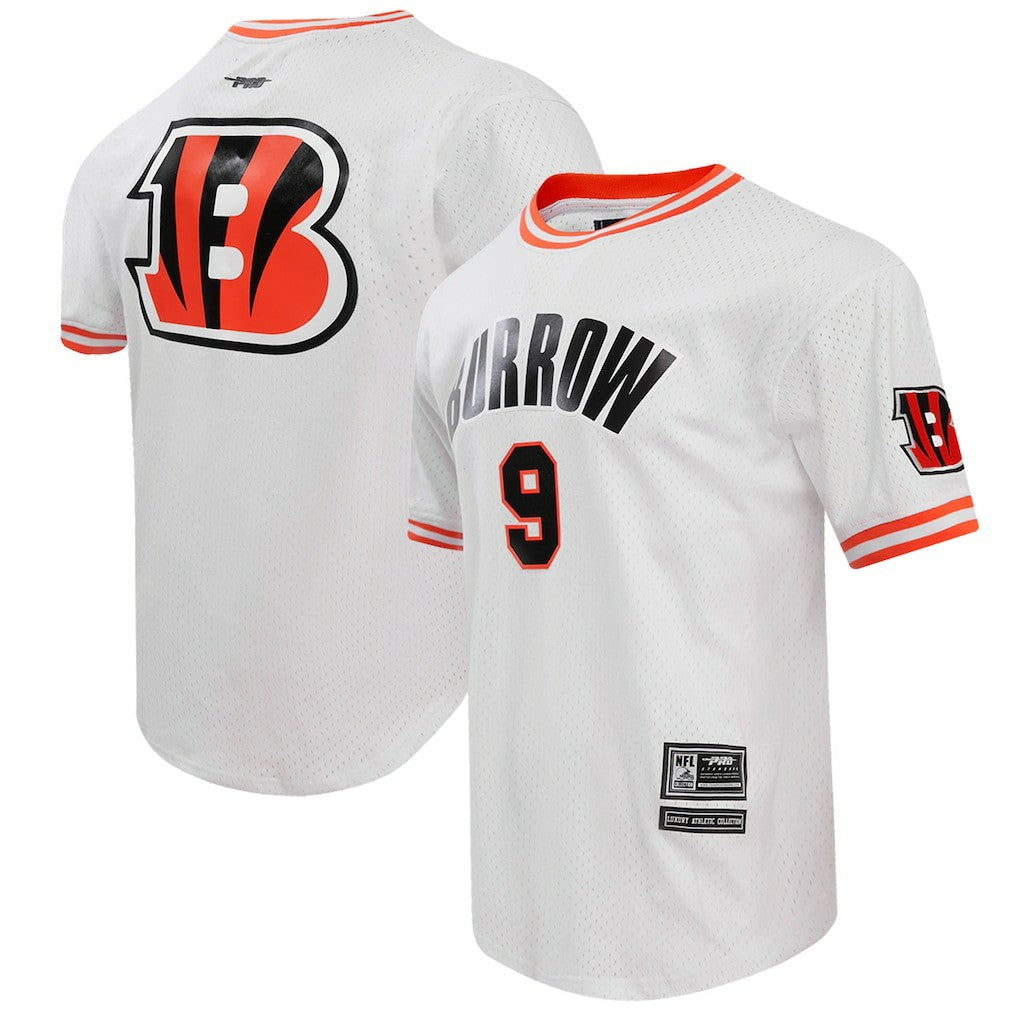 Joe Burrow Cincinnati Bengals Pro Standard Player Name & Number Mesh T-Shirt White | NFL