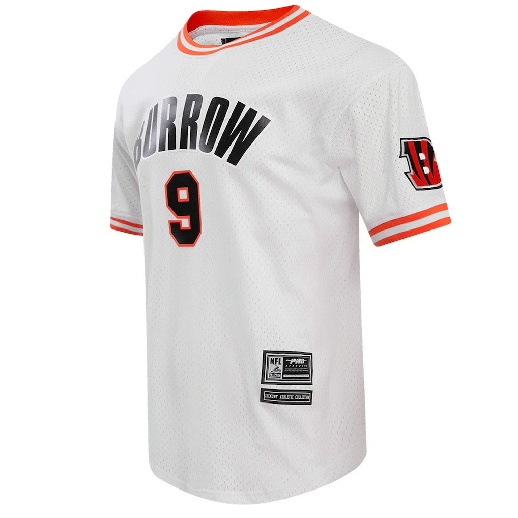 Joe Burrow Cincinnati Bengals Pro Standard Player Name & Number Mesh T-Shirt White | NFL