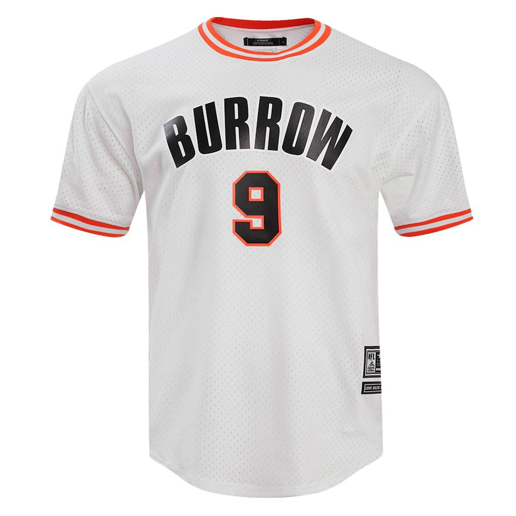 Joe Burrow Cincinnati Bengals Pro Standard Player Name & Number Mesh T-Shirt White | NFL