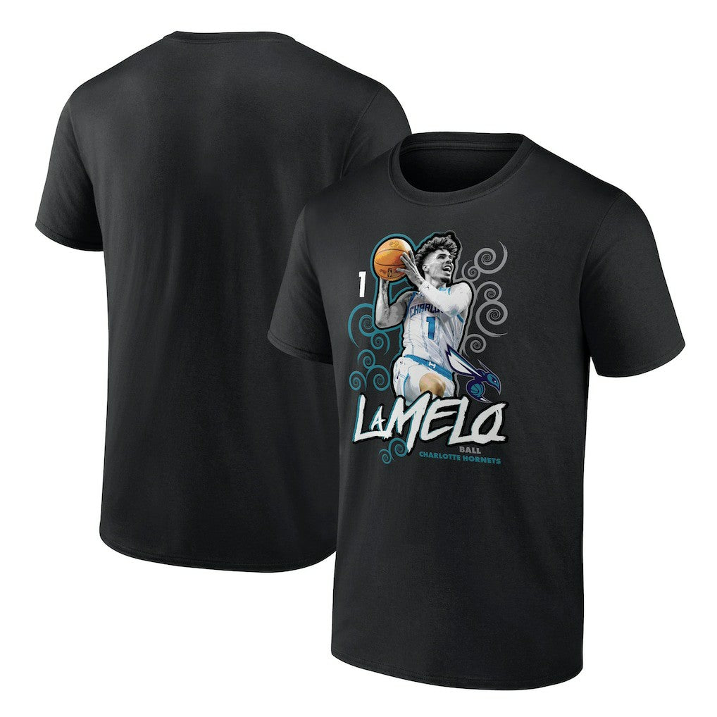 LaMelo Ball Charlotte Hornets Player Name & Number Competitor T-Shirt Black - NBA