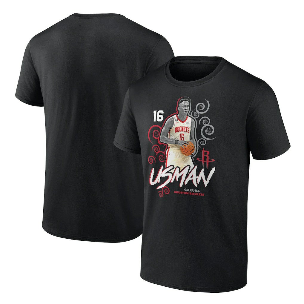 Usman Garuba Houston Rockets Player Name & Number Competitor T-Shirt Black - NBA