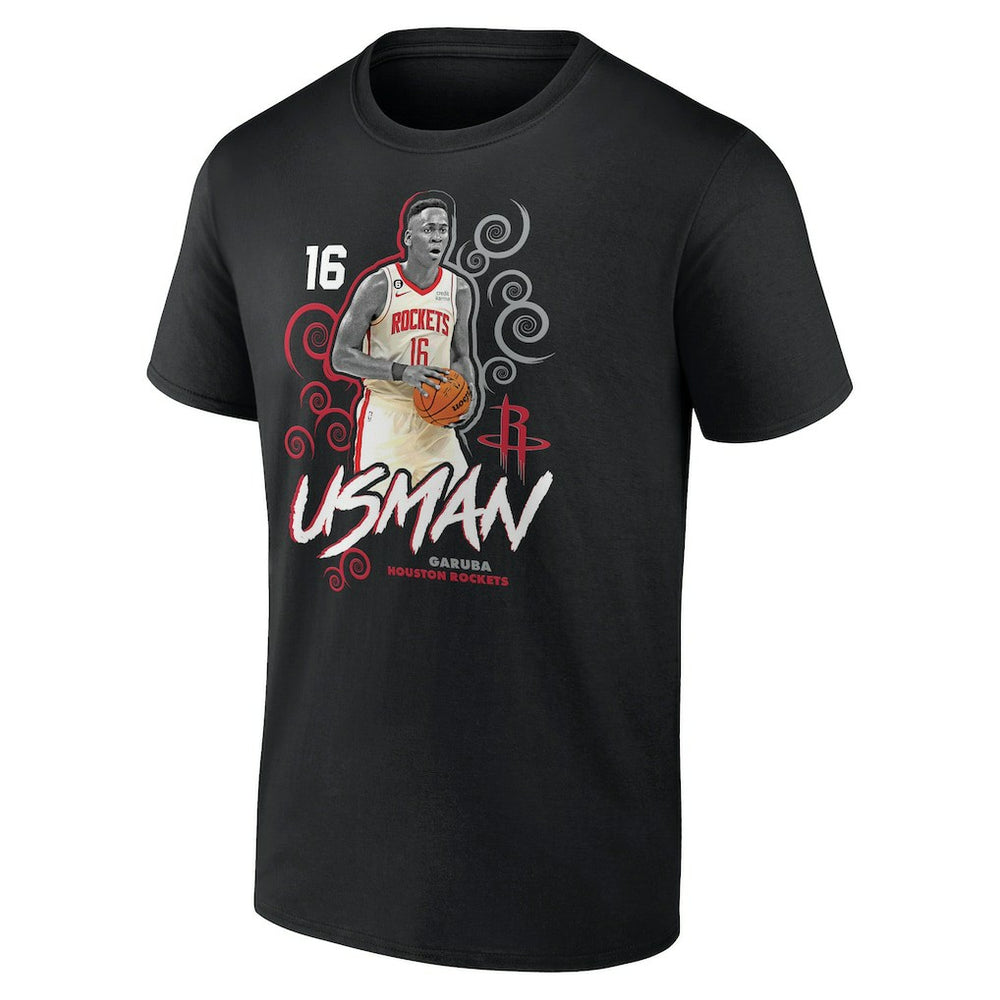 Usman Garuba Houston Rockets Player Name & Number Competitor T-Shirt Black - NBA