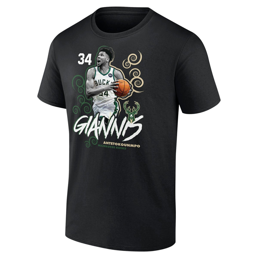 Giannis Antetokounmpo Milwaukee Bucks Competitor T-Shirt Black - NBA