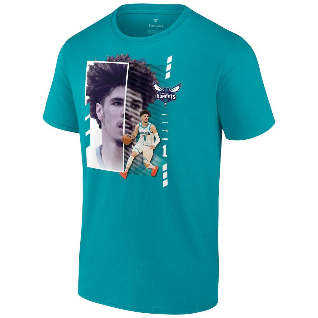 LaMelo Ball Charlotte Hornets Jump Pass T-Shirt Aqua - NBA
