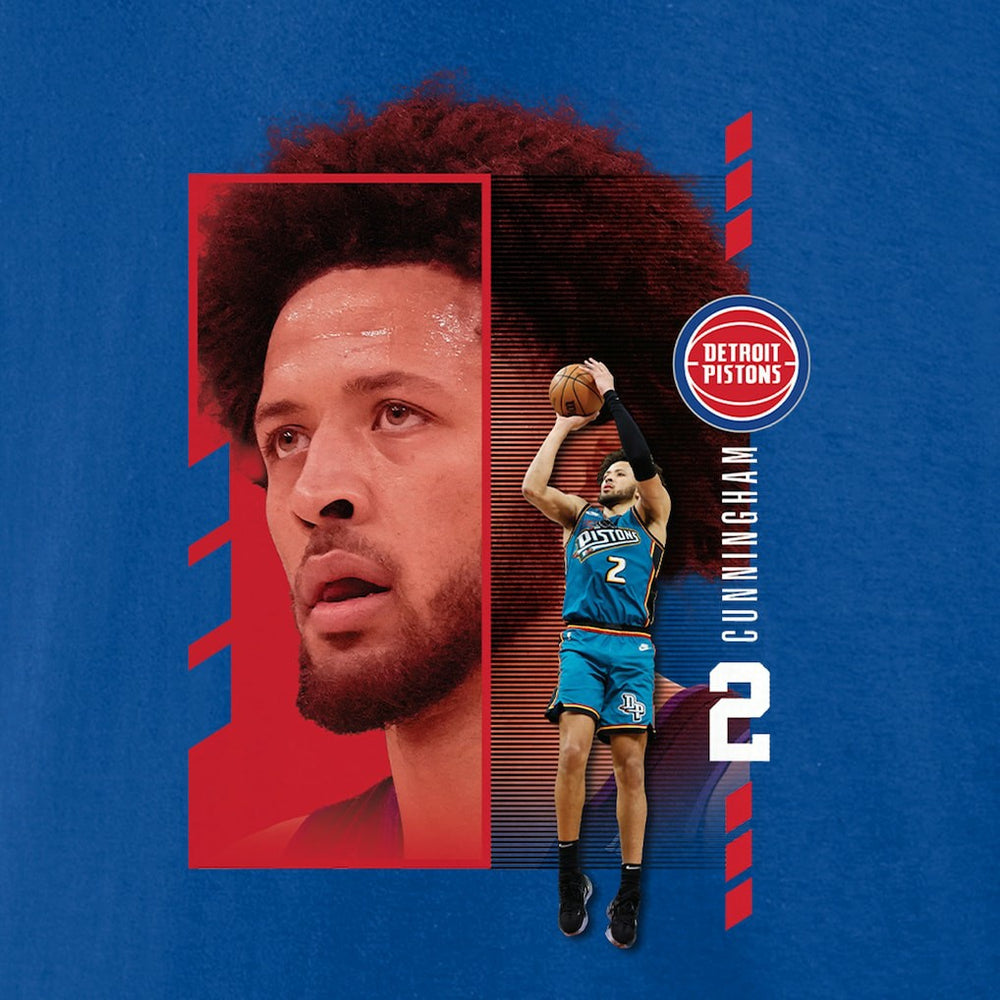 Cade Cunningham Detroit Pistons Jump Pass T-Shirt Royal - NBA