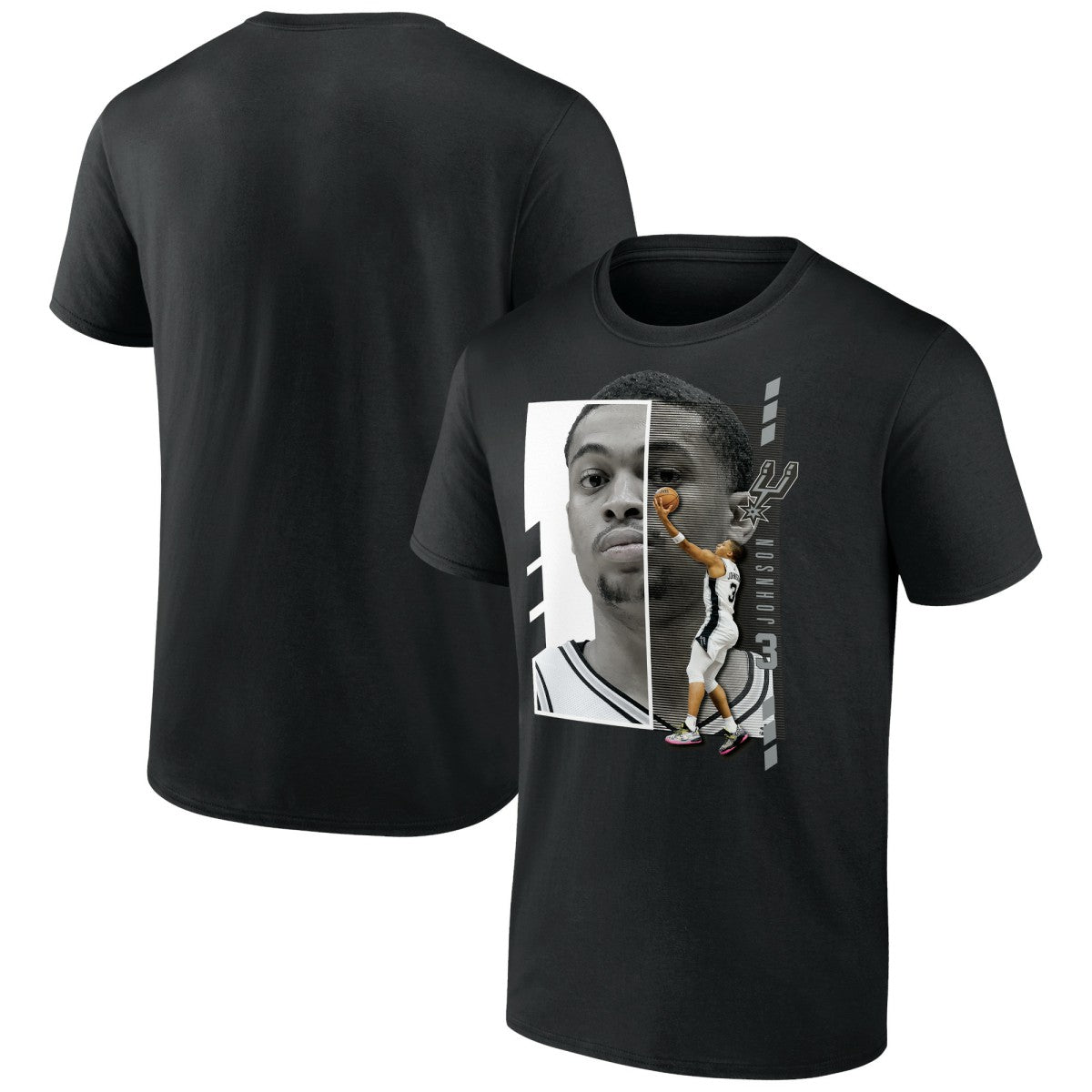 Keldon Johnson San Antonio Spurs Jump Pass T-Shirt Black - NBA