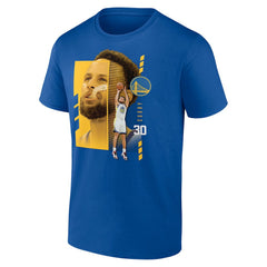 Stephen Curry Golden State Warriors Player Name & Number Jump Pass T-shirt Royal - NBA