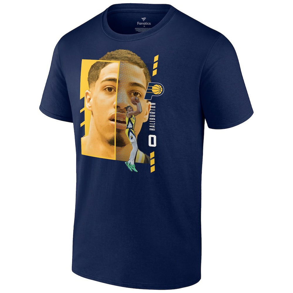 Tyrese Haliburton Indiana Pacers Jump Pass T-Shirt Navy - NBA