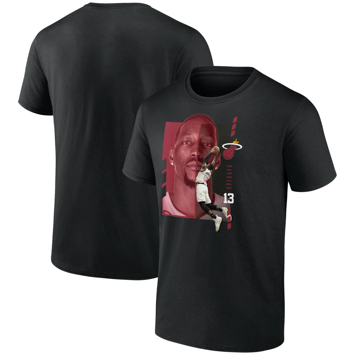 Bam Adebayo Miami Heat Jump Pass T-Shirt Black - NBA