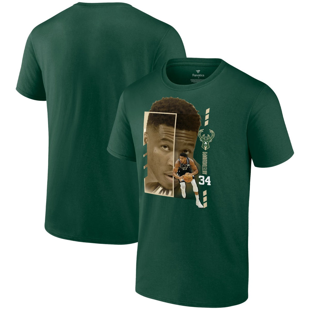 Giannis Antetokounmpo Milwaukee Bucks Jump Pass T-Shirt Green - NBA