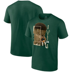 Giannis Antetokounmpo Milwaukee Bucks Jump Pass T-Shirt Green - NBA