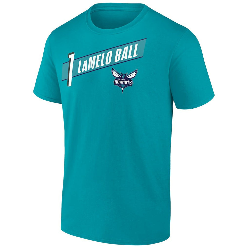 LaMelo Ball Charlotte Hornets Full-Court Press Name & Number T-Shirt Aqua - NBA