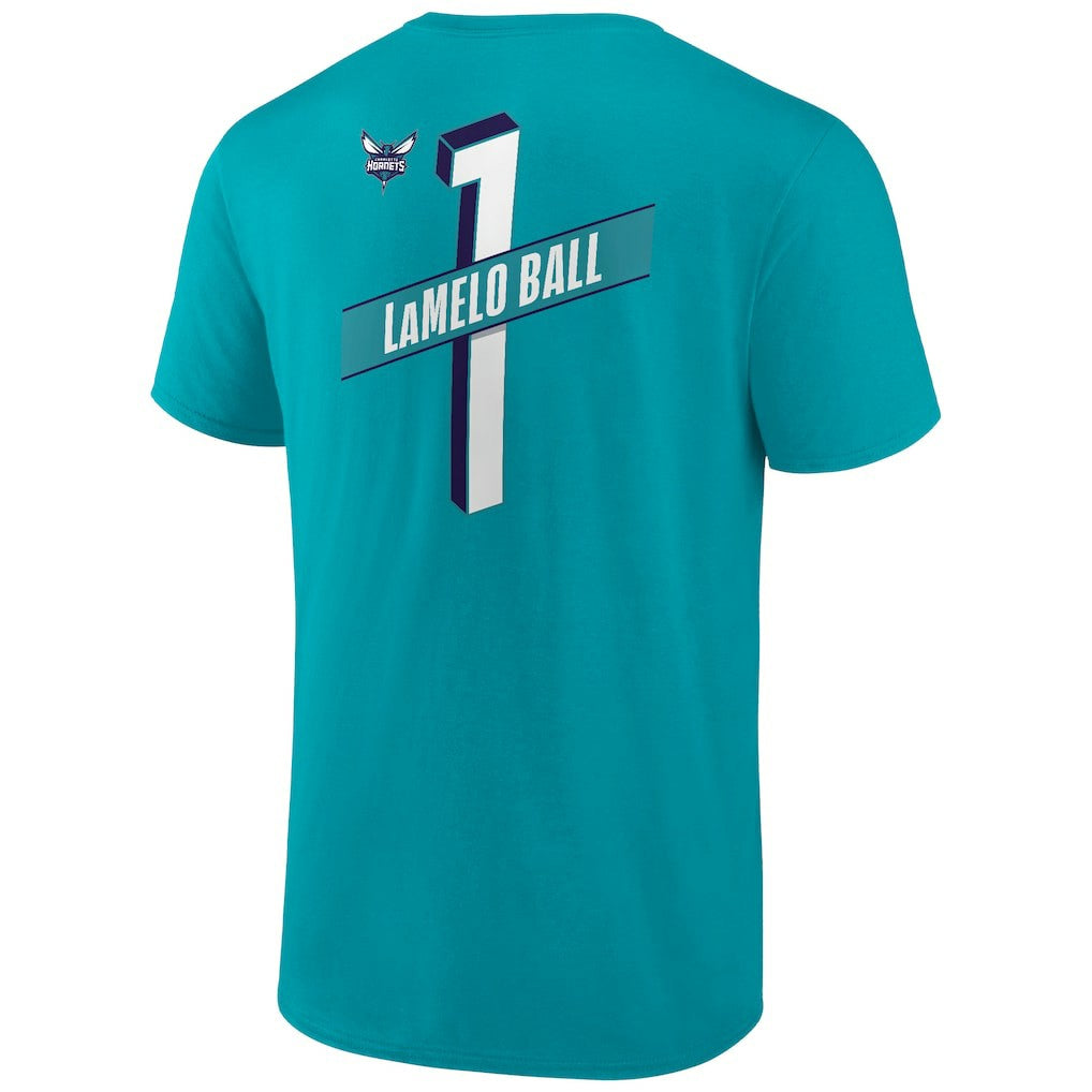 LaMelo Ball Charlotte Hornets Full-Court Press Name & Number T-Shirt Aqua - NBA