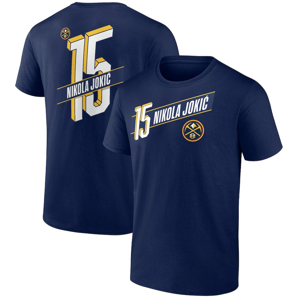 Nikola Jokic Denver Nuggets Full-Court Press Name & Number T-Shirt Navy - NBA