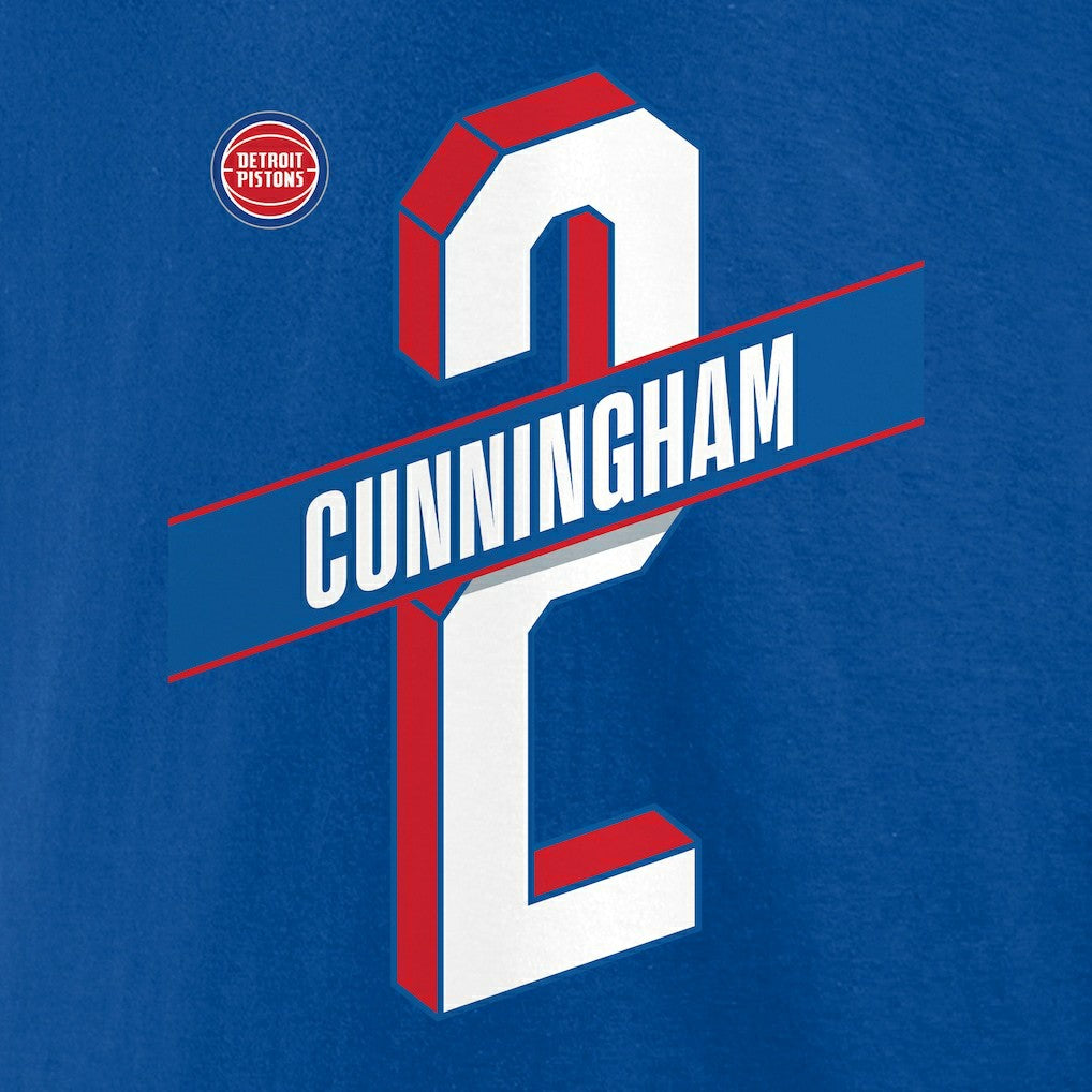 Cade Cunningham Detroit Pistons Full-Court Press Name & Number T-Shirt Royal - NBA