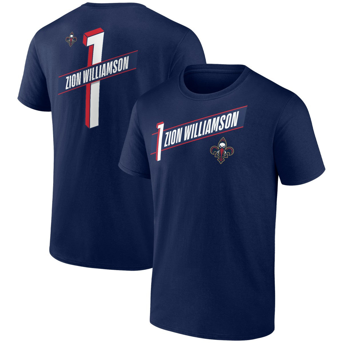 Zion Williamson New Orleans Pelicans Full-Court Press Name & Number T-Shirt Navy - NBA