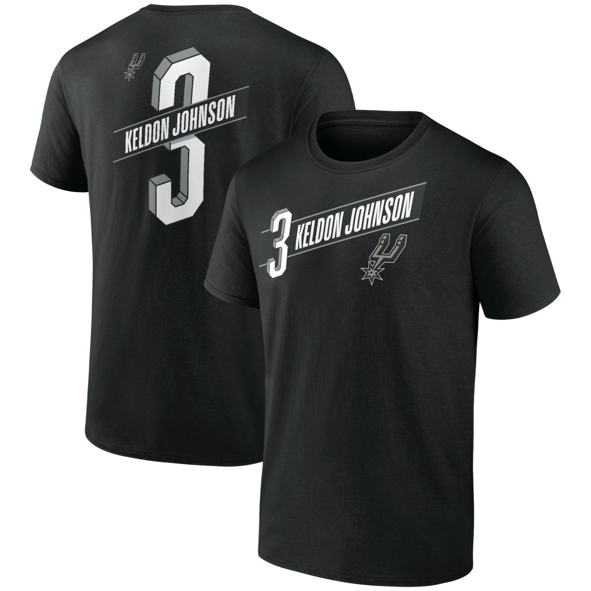 Keldon Johnson San Antonio Spurs Full-Court Press Name & Number T-Shirt Black - NBA