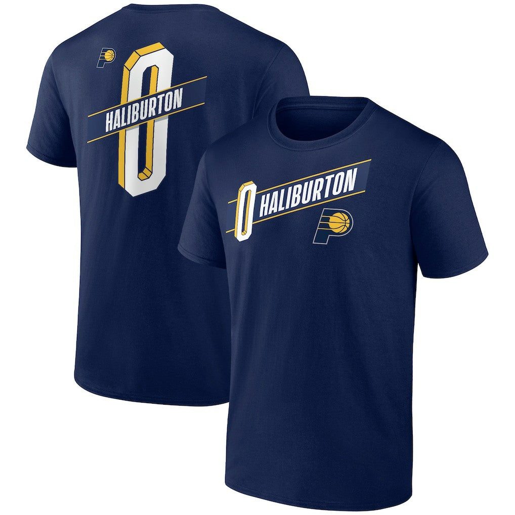 Tyrese Haliburton Indiana Pacers Full-Court Press Name & Number T-Shirt Navy - NBA
