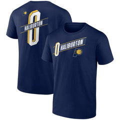 Tyrese Haliburton Indiana Pacers Full-Court Press Name & Number T-Shirt Navy - NBA