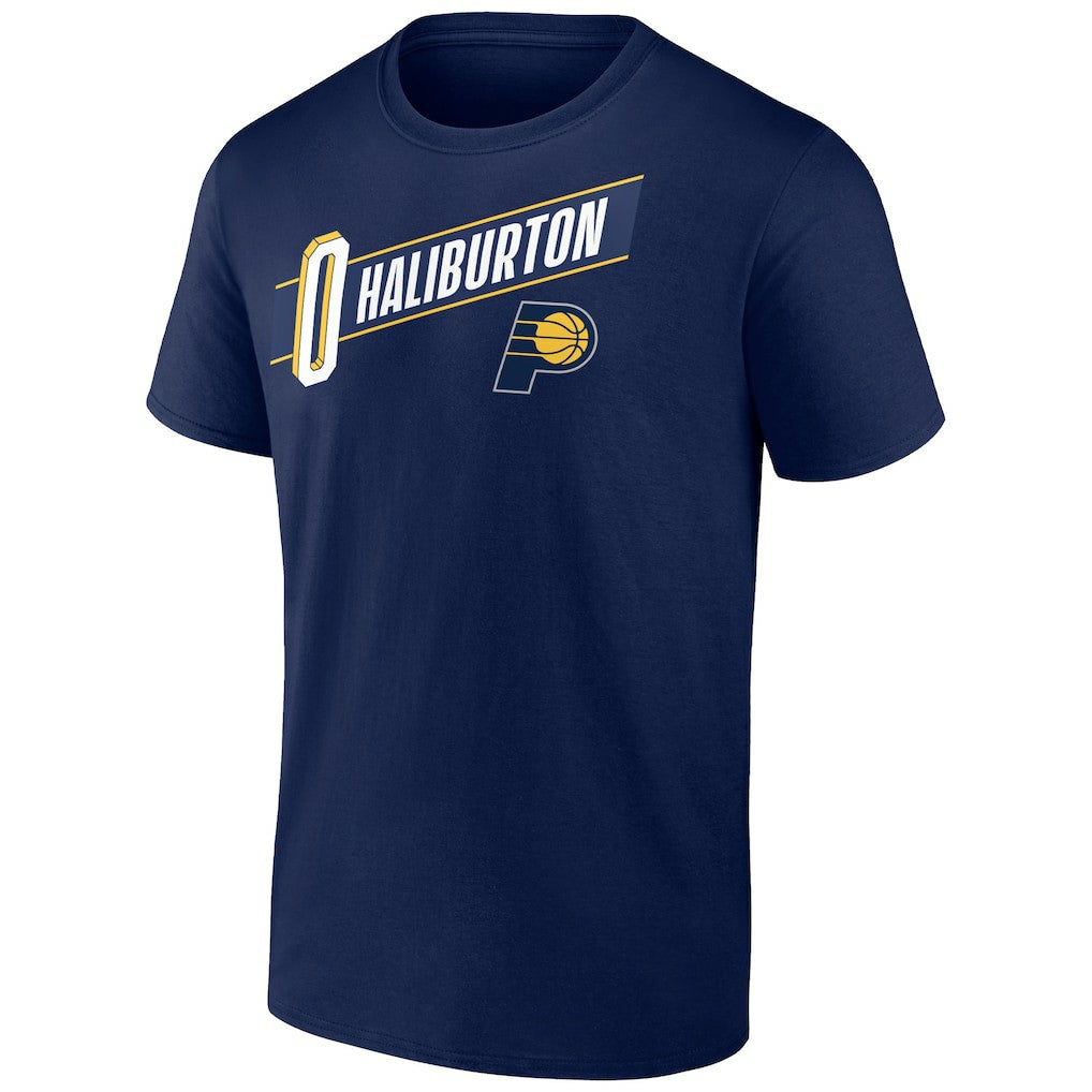 Tyrese Haliburton Indiana Pacers Full-Court Press Name & Number T-Shirt Navy - NBA