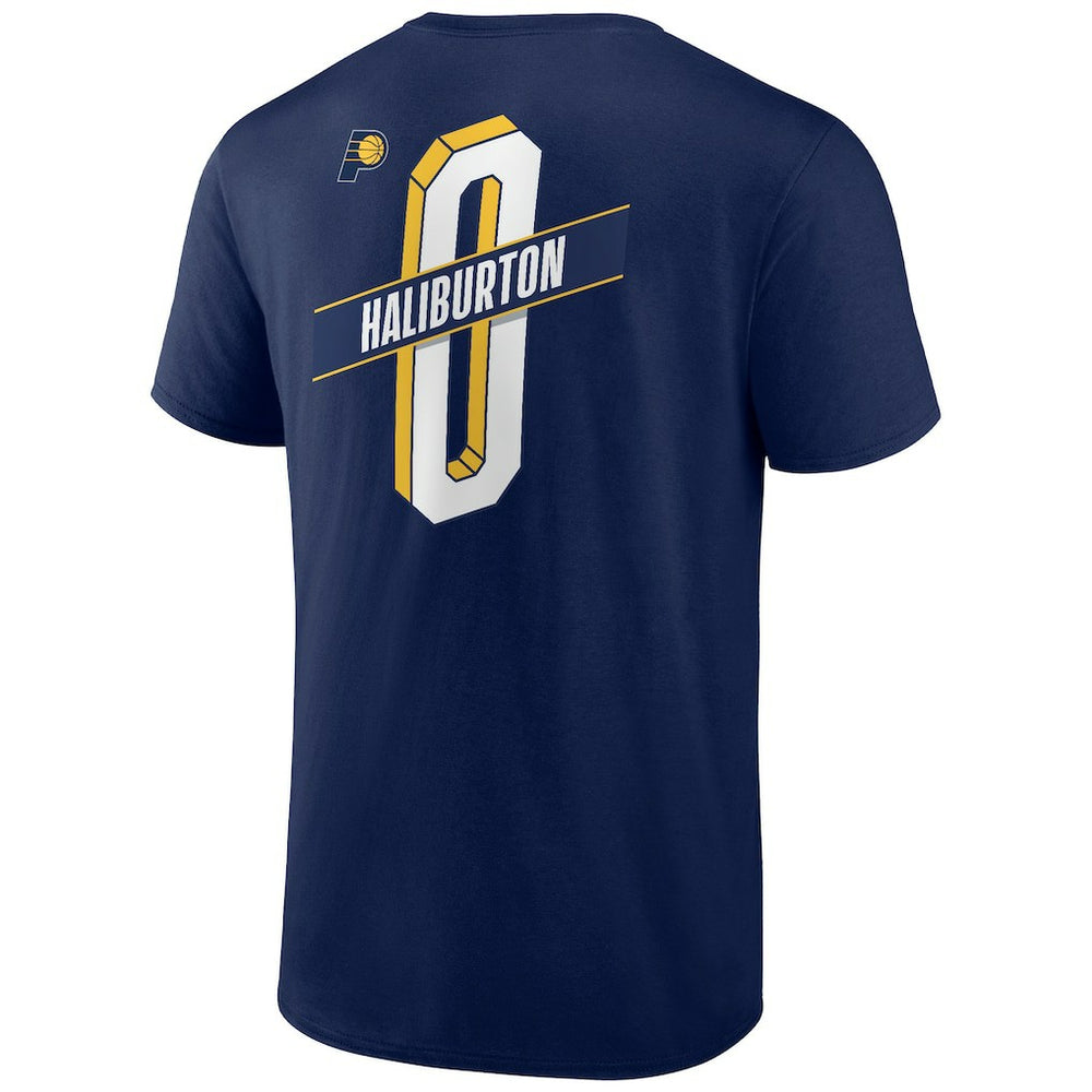 Tyrese Haliburton Indiana Pacers Full-Court Press Name & Number T-Shirt Navy - NBA