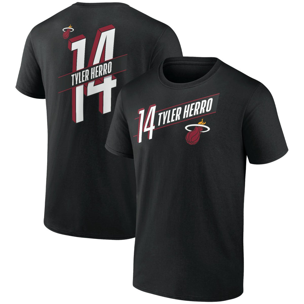 Tyler Herro Miami Heat Full-Court Press Name & Number T-Shirt Black - NBA