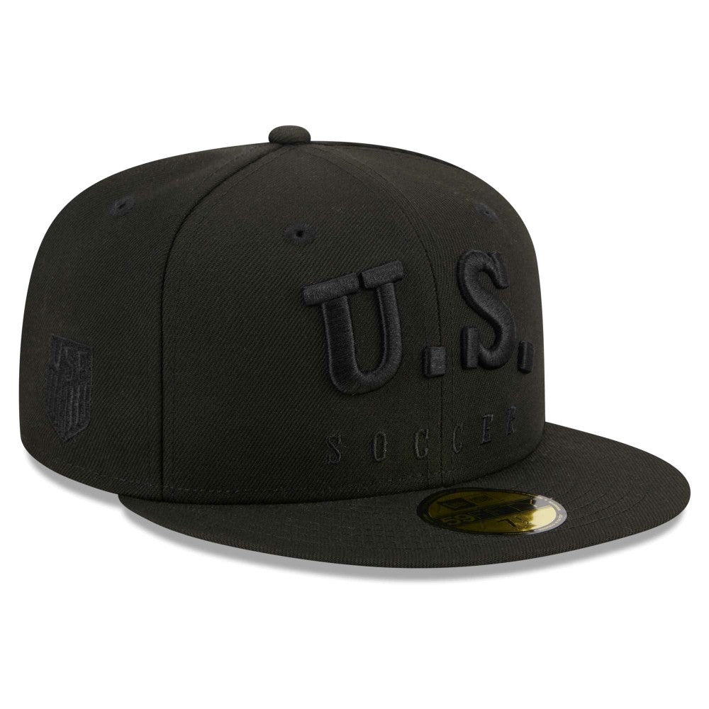 USMNT New Era Text 59FIFTY Fitted Hat Black | New Era Online