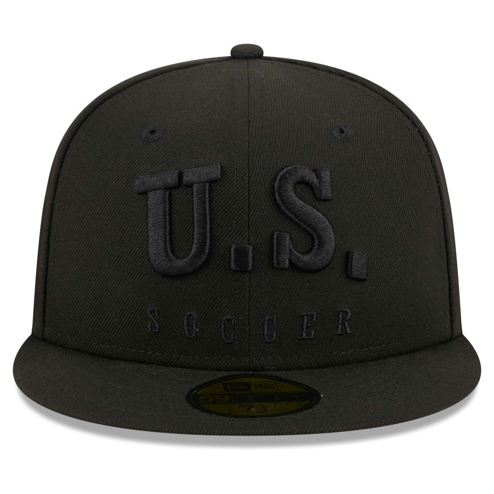 USMNT New Era Text 59FIFTY Fitted Hat Black | New Era Online