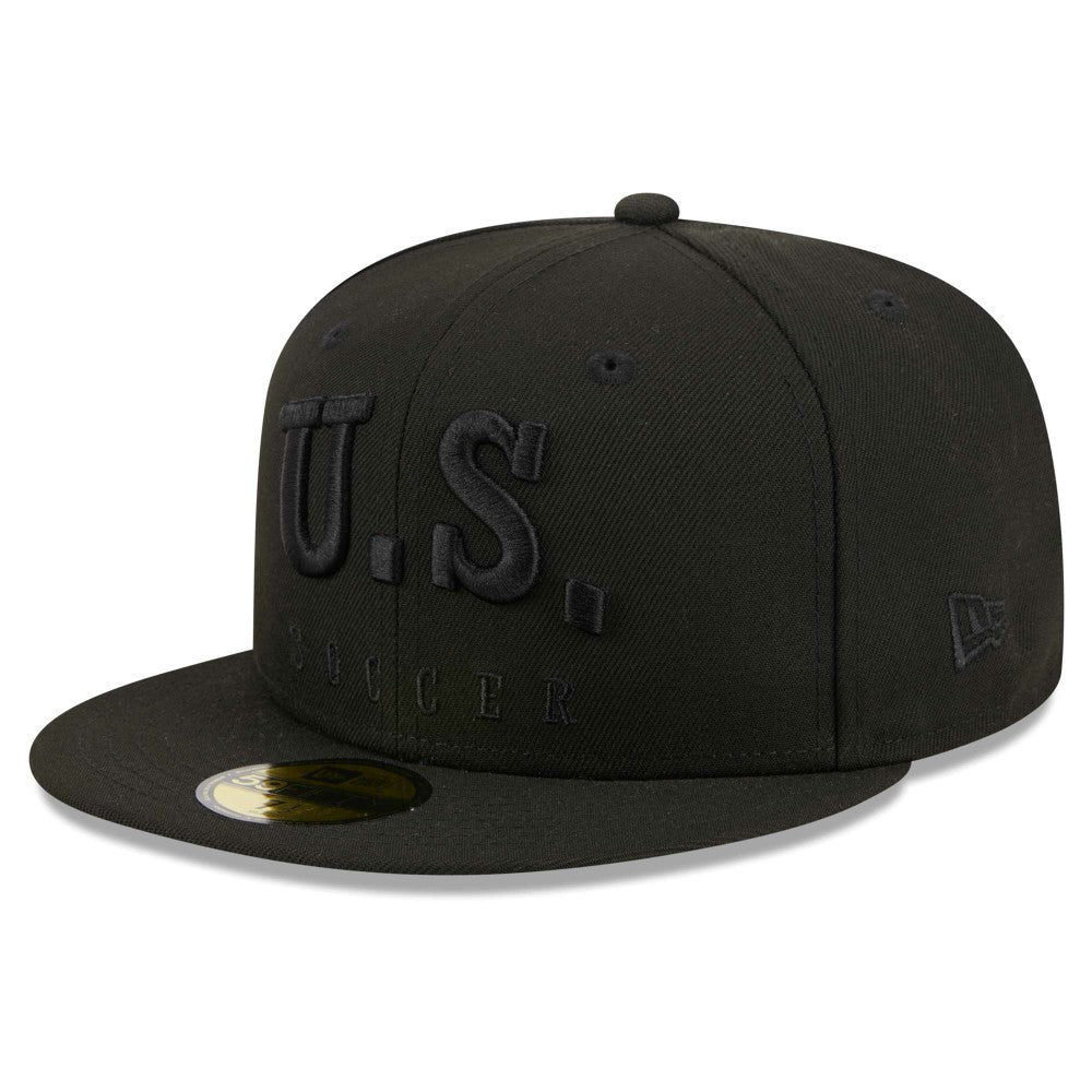 USMNT New Era Text 59FIFTY Fitted Hat Black | New Era Online