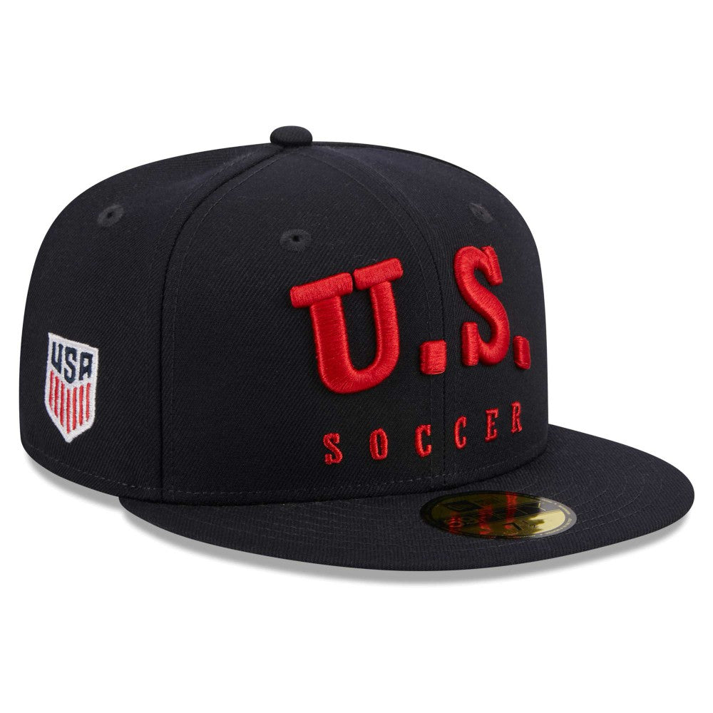 USMNT New Era Text 59FIFTY Fitted Hat Navy | New Era Sale